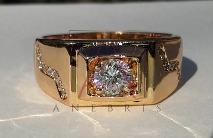 Inel Luxury Brilliant, dublu placat aur 18K,