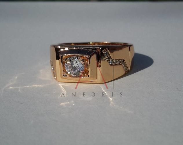 Inel Luxury Brilliant, dublu placat aur 18K,